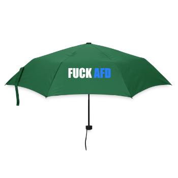 Fuck afd - Regenschirm (klein) - Flaschengrün - Vorne