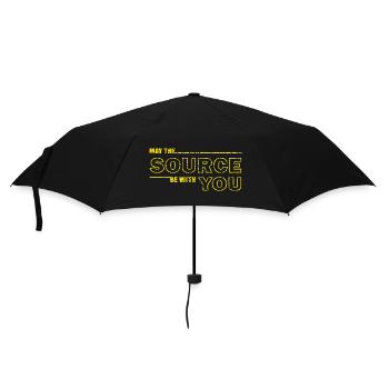 May the Source Be With You – Geek Tee - Umbrella (small) - black - Front