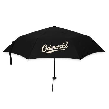 Odenwald Schriftzug Retro - Regenschirm (klein) - Schwarz - Vorne