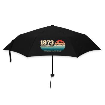 52. Geburtstag 1973 Vintage 1973 Retro Sunset - Regenschirm (klein) - Schwarz - Vorne