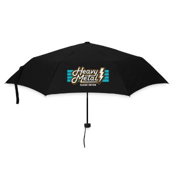 Retro Heavy Metal Badge with Lightning - Umbrella (small) - black - Front