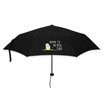 Going to Hendl This Chick Motif Chickens Saying - Umbrella (small) - black - Front