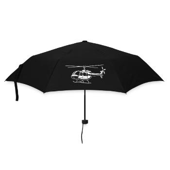 Helicopter design for real helicopter fans - Umbrella (small) - black - Front