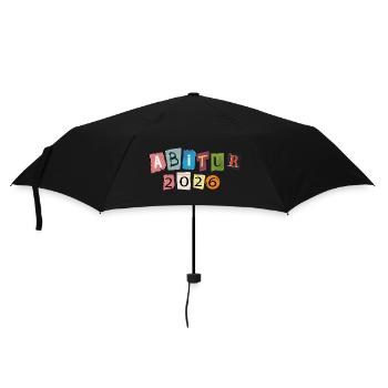 Abitur 2026 - Regenschirm (klein) - Schwarz - Vorne
