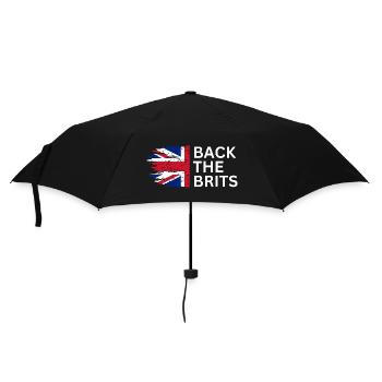Back the Brits Tennis Lustiger britischer Tennisfan Gif - Regenschirm (klein) - Schwarz - Vorne