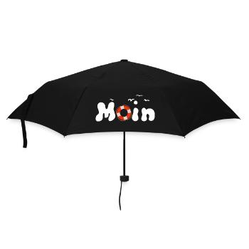 Moin Möwen Rettungsring Nordisch - Regenschirm (klein) - Schwarz - Vorne