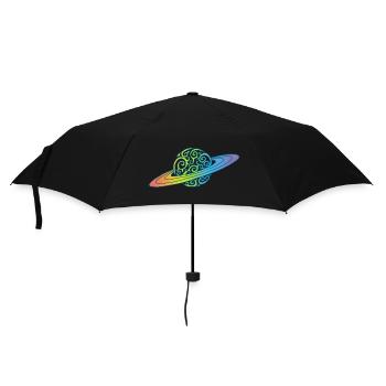 Rainbow planet - Umbrella (small) - black - Front