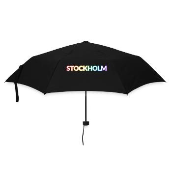 Stockholm Schweden Regenbogen LGBTQ Gay Pride - Regenschirm (klein) - Schwarz - Vorne