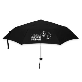 TEAM Englische Bulldogge Hunde Hund Wilsigns - Regenschirm (klein) - Schwarz - Vorne