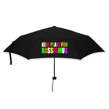kein platz für Rassismus - Regenschirm (klein) - Schwarz - Vorne