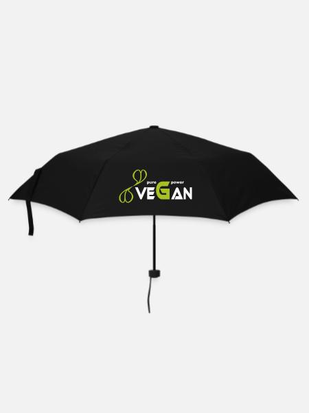 pure_vegan_power - Parapluie standard - noir