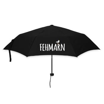 Fehmarn Möwe - Regenschirm (klein) - Schwarz - Vorne