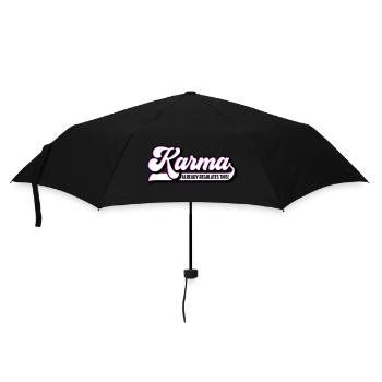 Le karma régule cette | Les couleurs peuvent être changées - Parapluie standard - noir - Devant