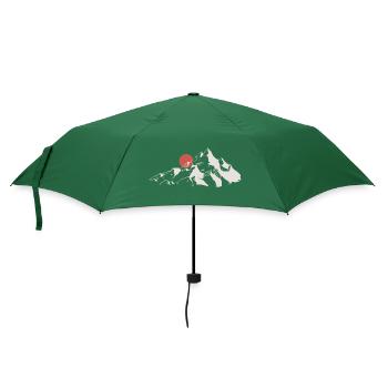 Sunrise Mountain Silhouette - Umbrella (small) - bottlegreen - Front