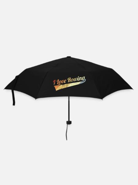 Ich mag Rudern - Regenschirm (klein) - Schwarz