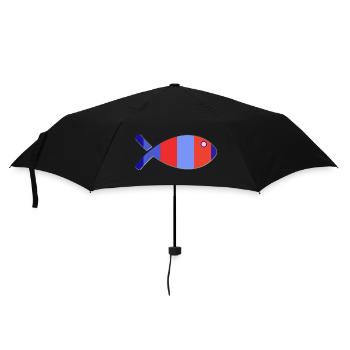 POISSON. POISSON D'AVRIL. VACANCES. ETE. HUMOUR - Parapluie standard - noir - Devant