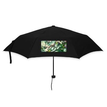 Magnolie Vintage Design - Regenschirm (klein) - Schwarz - Vorne