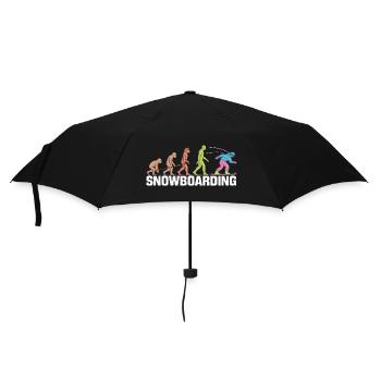 Die Evolution des Snowboard-Designs - Regenschirm (klein) - Schwarz - Vorne
