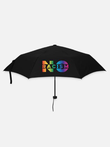 No Racism - Regenschirm (klein) - Schwarz