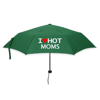 I love hot moms - Regenschirm (klein) - Flaschengrün - Vorne