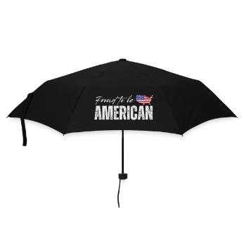 Proud American, I love America - Umbrella (small) - black - Front