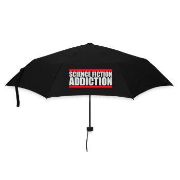 Science Fiction Addict Sci Fi Lover Quote Text - Umbrella (small) - black - Front