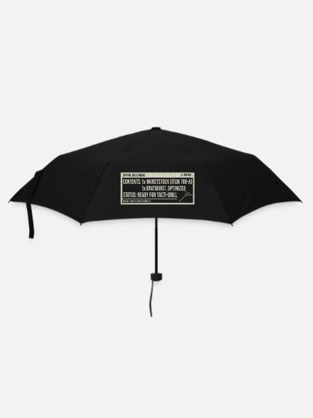 Humour Bratwurst Label Vintage - Parapluie standard - noir