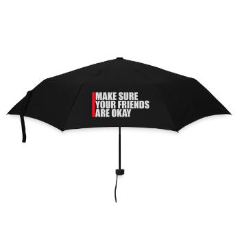 Assurez-vous que vos amis vont bien Logo de citation des amis - Parapluie standard - noir - Devant