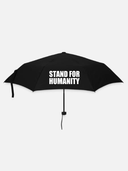 Stand for humanity - Regenschirm (klein) - Schwarz