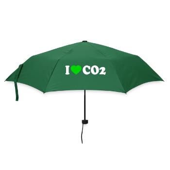 I love co2 - Umbrella (small) - bottlegreen - Front