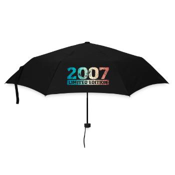 Limited Edition 2007 18. Geburtstag Geschenk Männe - Regenschirm (klein) - Schwarz - Vorne