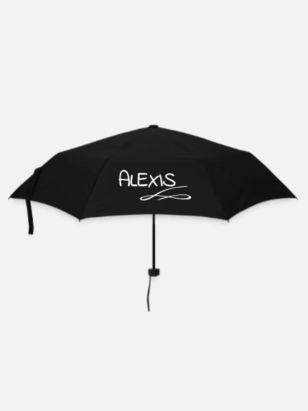Alexis als Vorname - Regenschirm (klein) - Schwarz
