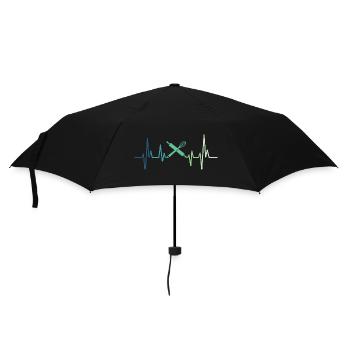 Bäckerei Herzschlag-Bäcker - Regenschirm (klein) - Schwarz - Vorne