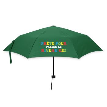 Prêt Pour Passer Niveau CE2 Rentrée Scolaire - Parapluie standard - vert bouteille - Devant