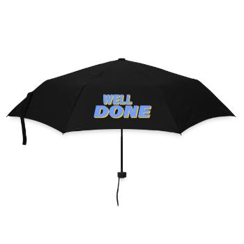 WELL DONE - Regenschirm (klein) - Schwarz - Vorne