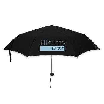 NICHTS zu tun - Regenschirm (klein) - Schwarz - Vorne