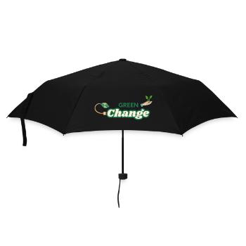 Green Change - Regenschirm (klein) - Schwarz - Vorne