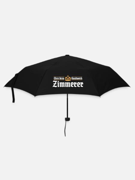 Zimmerer Handwerk Zimmermann Zunftzeichen - Regenschirm (klein) - Schwarz
