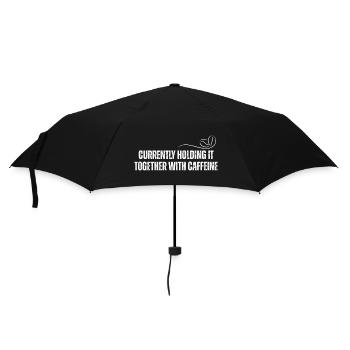 Koffein hält alles zusammen - Regenschirm (klein) - Schwarz - Vorne