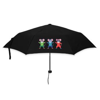 Three Cool Mice with Sunglasses Animal Child Motif - Umbrella (small) - black - Front