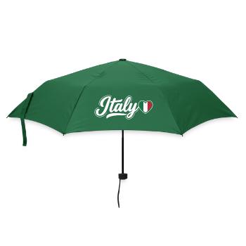 Scénario italien avec cœur de drapeau Fan patriotique - Parapluie standard - vert bouteille - Devant
