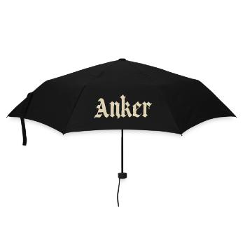 Anker Gothic Vintage Design - Regenschirm (klein) - Schwarz - Vorne