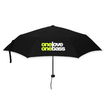 One Love One Bass - Regenschirm (klein) - Schwarz - Vorne