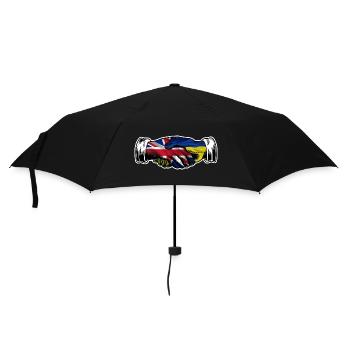 I Stand With Ukraine UK British Flag - Umbrella (small) - black - Front