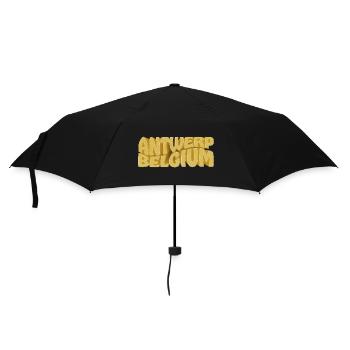 Antwerp Belgium Wortbild Retro Stil - Regenschirm (klein) - Schwarz - Vorne