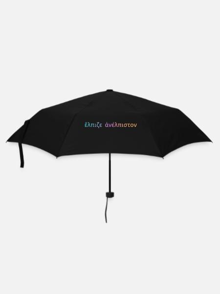 Heraklit: Hoffnung auf das scheinbar Hoffnungslose - Regenschirm (klein) - Schwarz