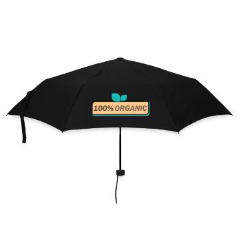 100% biologische, gesunde, natürliche Lebensmittel - Regenschirm (klein) - Schwarz - Vorne