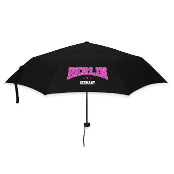 Berlin College Style Germany Schriftzug Pink - Regenschirm (klein) - Schwarz - Vorne