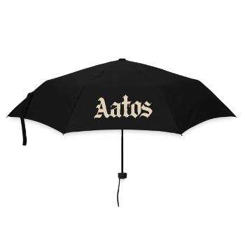 Lettrage gothique Aatos – Logo vintage - Parapluie standard - noir - Devant