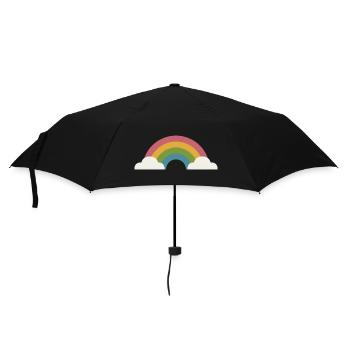 Arc-en-ciel et nuages - Parapluie standard - noir - Devant